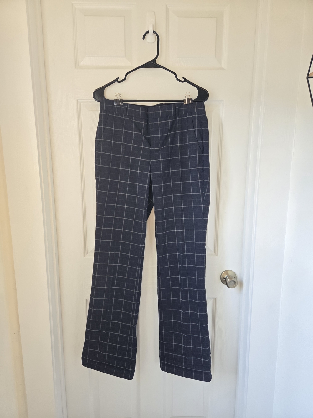 Banana Republic Navy & White Plaid Logan Dress Pants Size 6